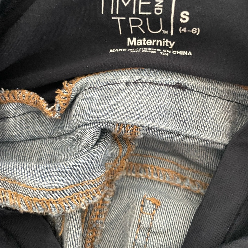 Time and Tru Blue Distressed Jean Shorts - Picture 4 of 4